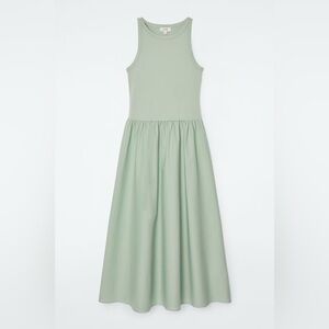 COS CONTRAST-PANEL MAXI DRESS